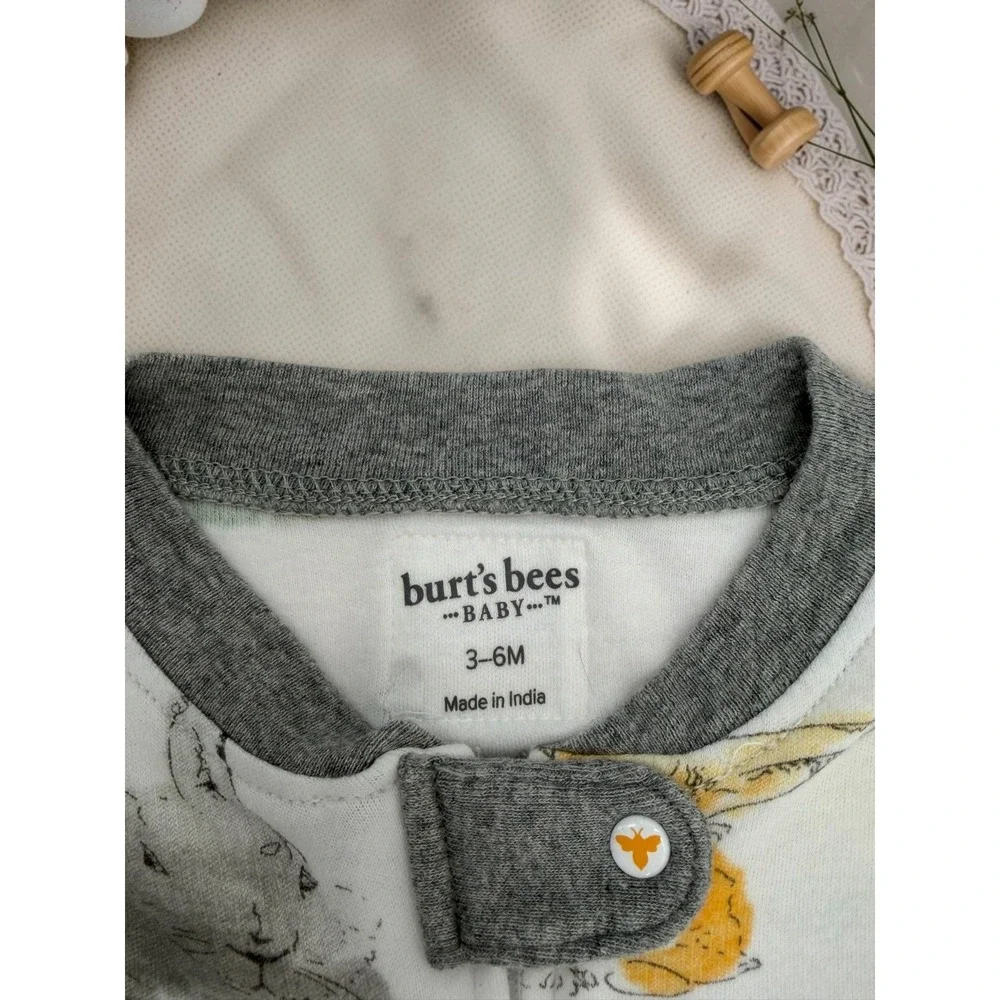 Burt's Bees Baby Bunny Rabbit Organic Cotton Footed Sleeper 3-6M
